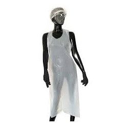 Fartuch foliowy L biały LDPE 0,40 μm – jednorazowy fartuch ochronny z atestem PZH | Biochem Jasło