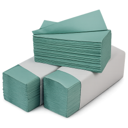 Ręczniki Składane ZZ Zielone 1W Makulatura 4000szt 23x25cm