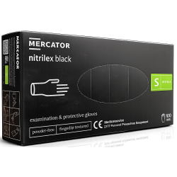Nitrylex Rękawiczki nitrylowe  czarne 100szt Biochem24
