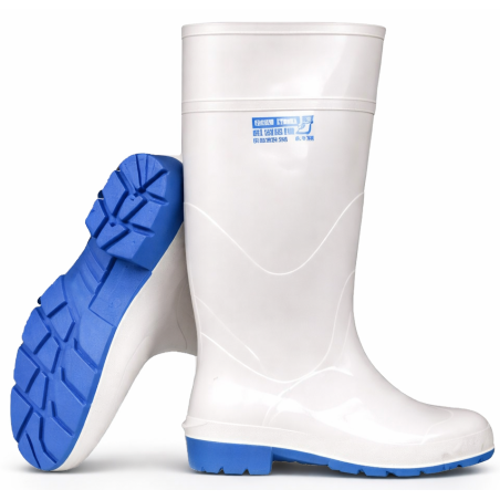 Kalosze męskie Fagum Stomil – białe buty robocze PCV do przemysłu spożywczego