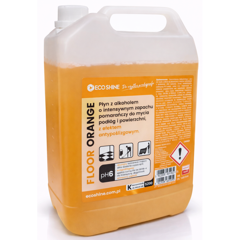 FLOOR ORANGE 5L Płyn z Alkoholem do Mycia Podłóg Pomarańczowy