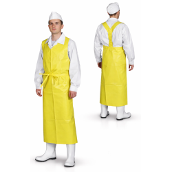 Fartuch rozbiorowy typ B+ żółty – wodoochronny fartuch ochronny do przemysłu spożywczego biochem24