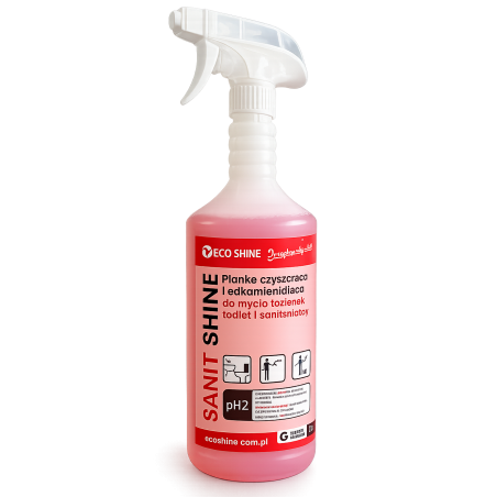 SANIT SHINE 1L Pianka czyszcząco-odkamieniająca do łazienek Biochem24