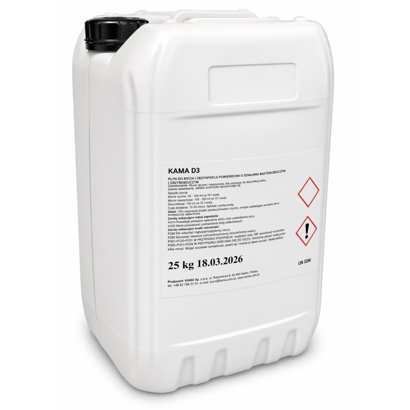 Płyn myjąco-odtłuszczający, KAMA D3 - 25kg  Biochem24.pl