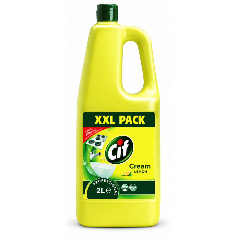 Cif Cream Lemon mleczko do czyszczenia powierzchni o cytrynowym zapachu 2 L 101103179