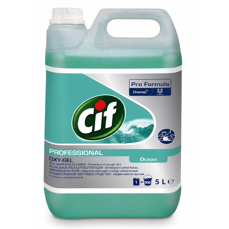 Cif Professional Oxygel Ocean płyn do mycia podłóg na bazie aktywnego tlenu 5L 7522865