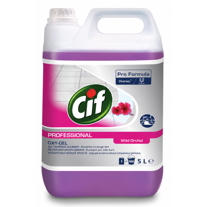 Cif Professional Oxygel Wild Orchid płyn do mycia podłóg na bazie aktywnego tlenu 5L 7517876