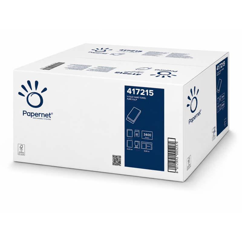 Ręczniki Składane Papernet Z-Z 2W 3000szt 21x24cm celuloza, biała